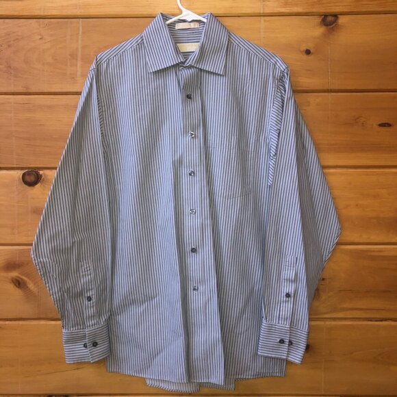 Vintage Michael Kors Pinstriped Dress Shirt - Picture 1 of 4
